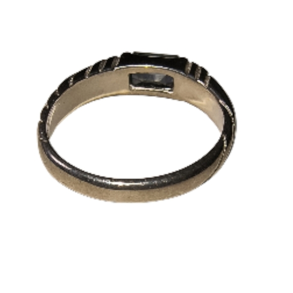 Chateau d'Argent Blue Topaz & Sterling Silver Vintage Art Deco Style Ring - Picture 8 of 12